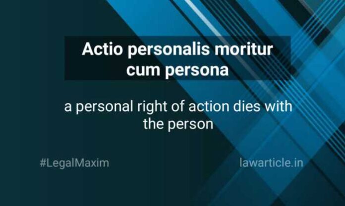 Actio personalis moritur cum persona