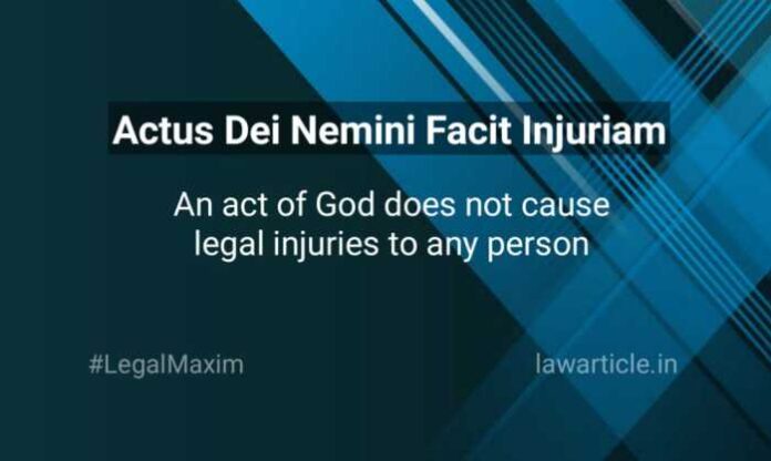 Actus Dei Nemini Facit Injuriam