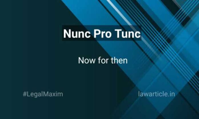 Nunc Pro Tunc